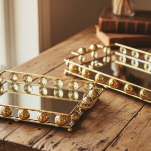 mirrored tray