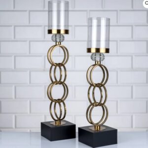 SIRALI HALKALAR 2Lİ ŞAMDAN 43×10-51x10cm