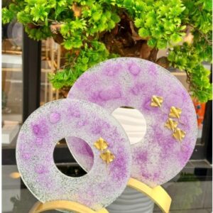 2-Tier Wooden Display Stand – Glass Fusion