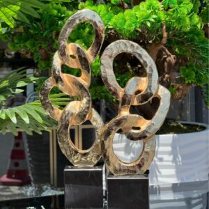 2-Piece Gold Chain Cast Figurine Set (40–50 cm)