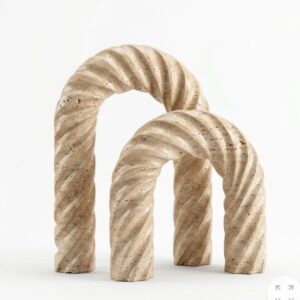 TRAVERTINE 2-PIECE ARCH DECOR SET